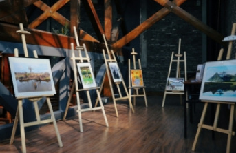 Paintings on display