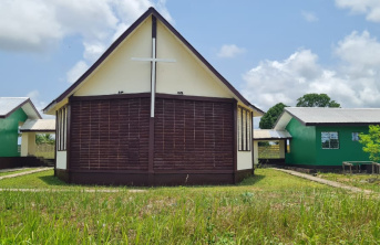 A chapel that has been built in Liberia