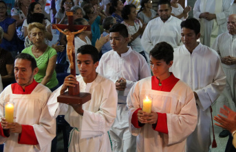 Religious procession in Venezuela