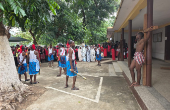 A celebration of the Way of the Cross at Christ the King parish, in Luanda