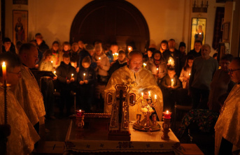 Mass at the Seminary of the Three Holy Hierarchs in Knyazhychi, Kyiv 