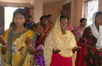 Mass in St Dominic Savio Church, Darafnagar, Krishnagar Diocese