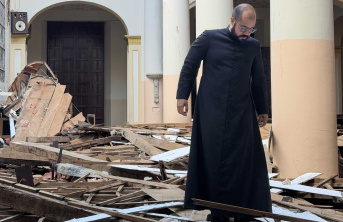 Priest investigating church ruins in Venezuela 