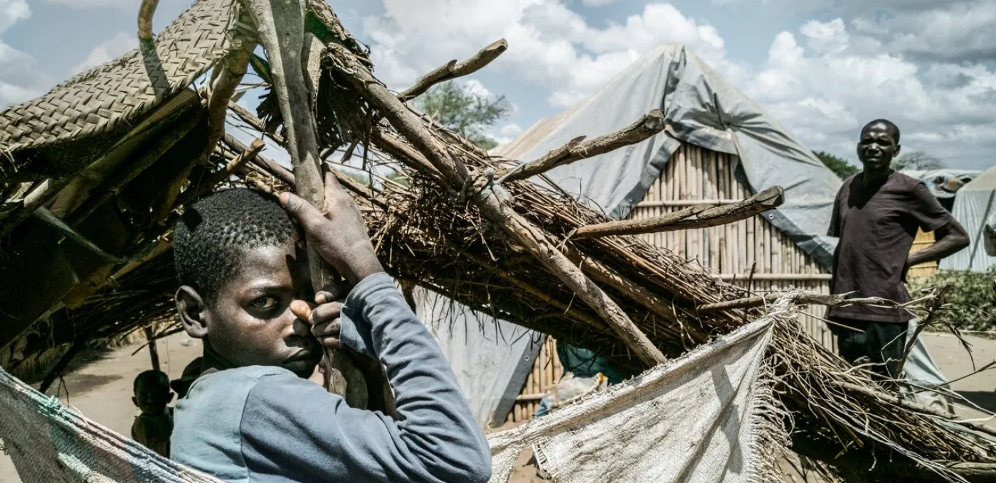 A child in an IDP camp in Metuge District, Cabo Delgado Province.