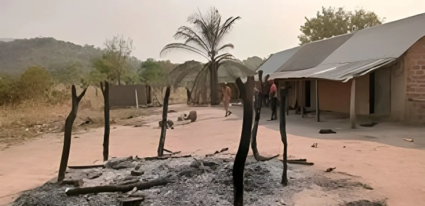The aftermath of a terrorist attack in Nigeria in June 2025