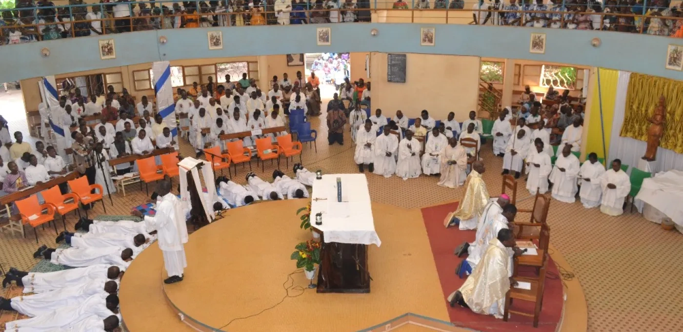 Ordination of priests in Burkina Faso.