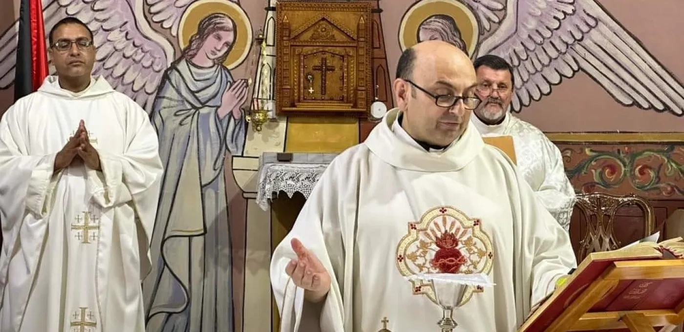 A priest celebrating Mass