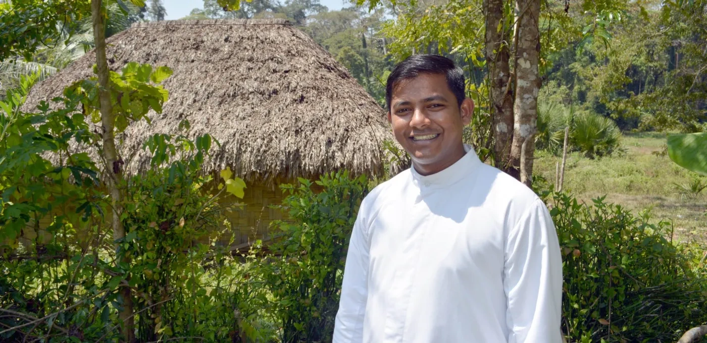 Deacon Santosh Kumar in Kalpahad parish.