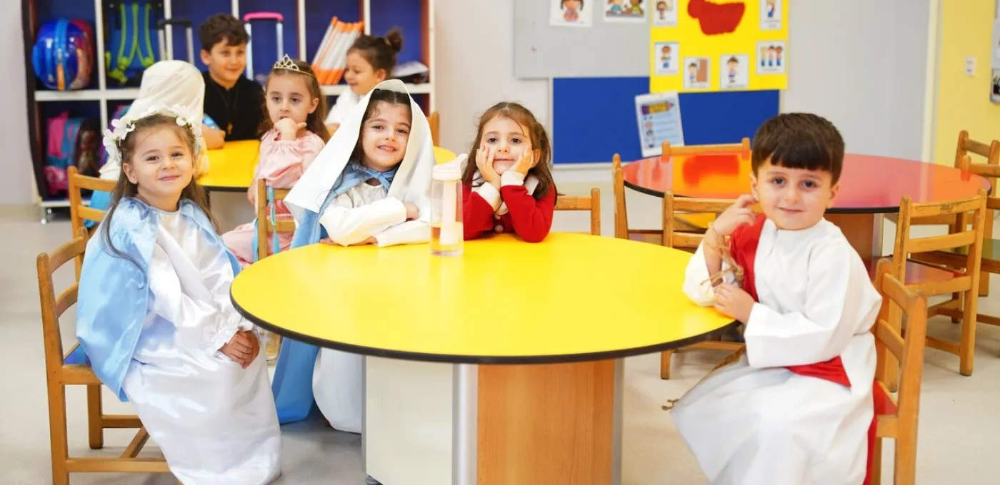 Children in Mar Qardakh Kindergarten in Ankawa, Iraq.