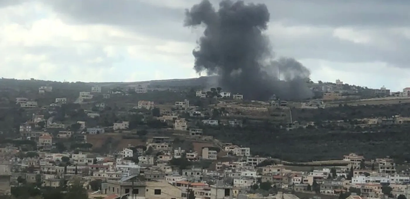 The aftermath of a missile attack in southern Lebanon