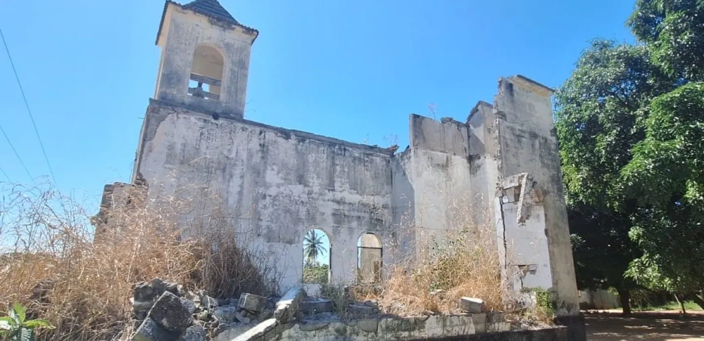 The ruins of the Church in Mozambique.
