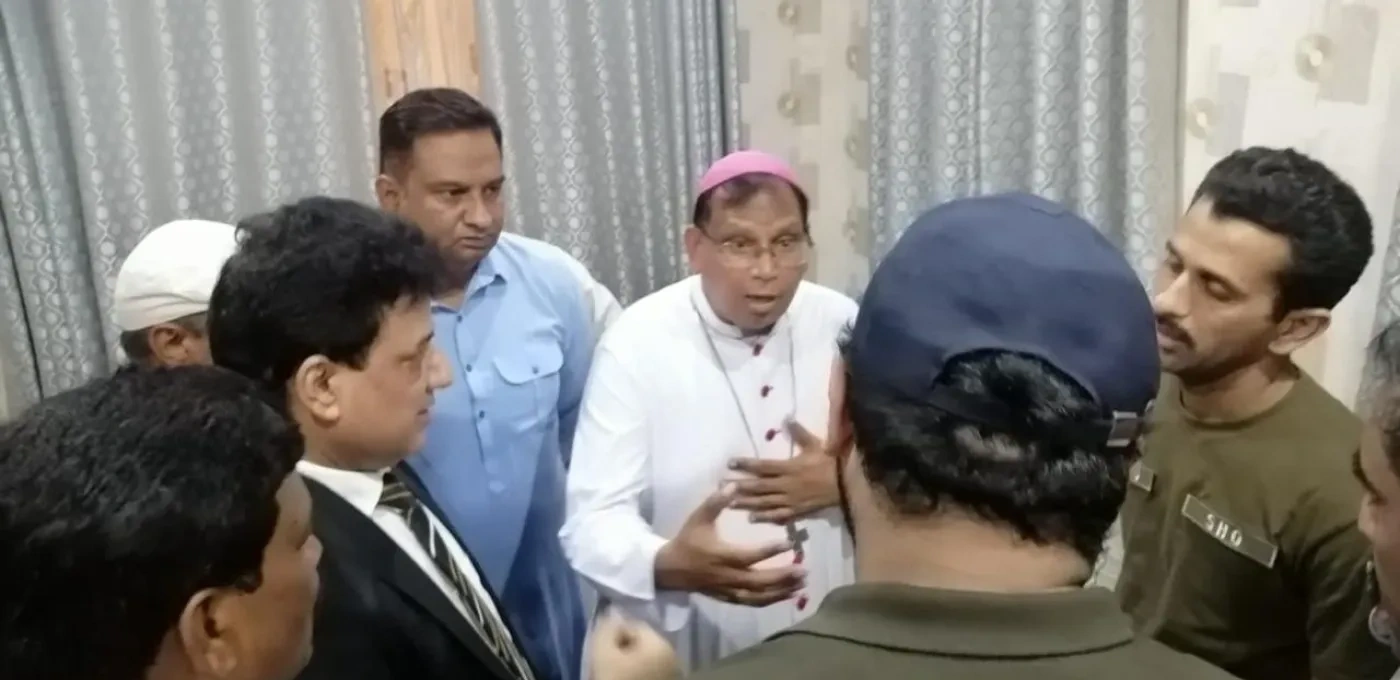 Archbishop police headquarters after the attack.