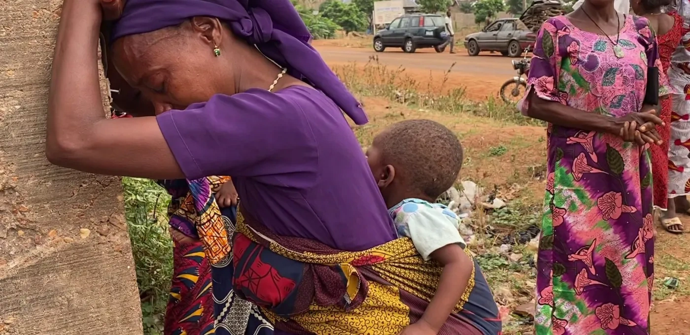 Survivors of an attack by Fulani herdsmen in Nigeria.