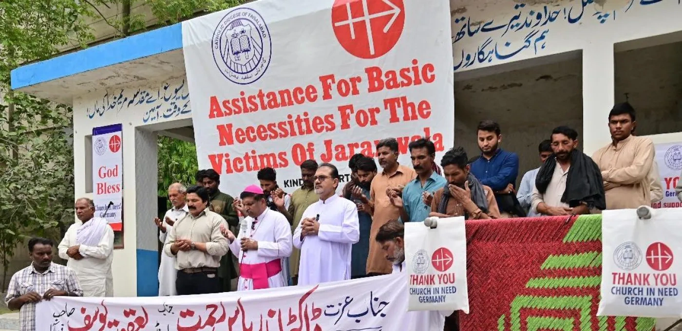 People gathered and protesting