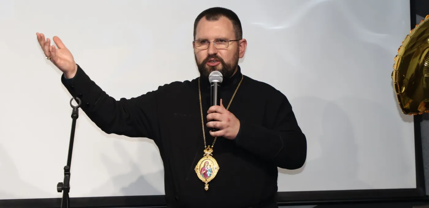 A priest giving a Homily 