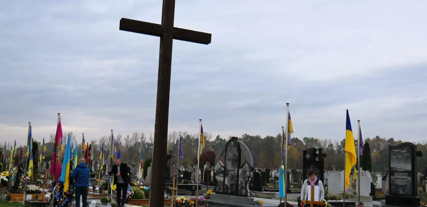 A cemetery in Ukraine.