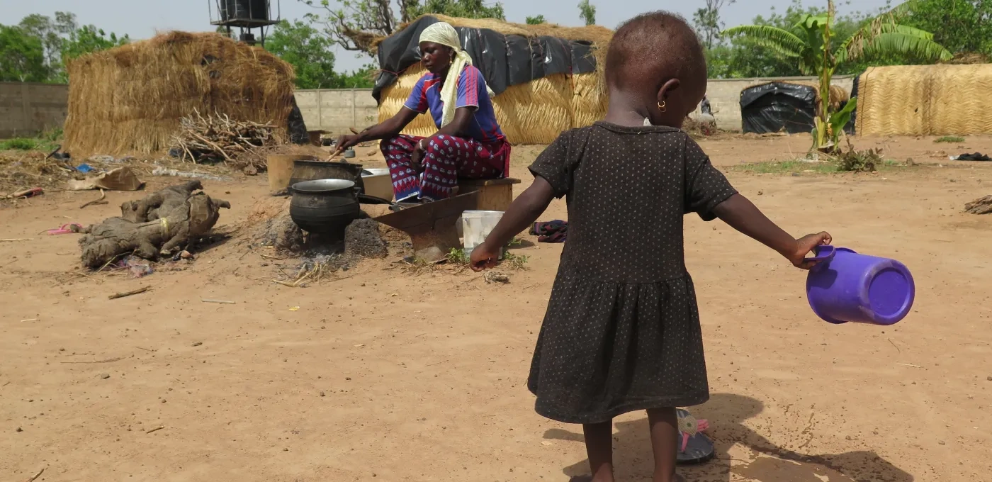 Mother and child in IDP Camp for Christians in Burkino Faso