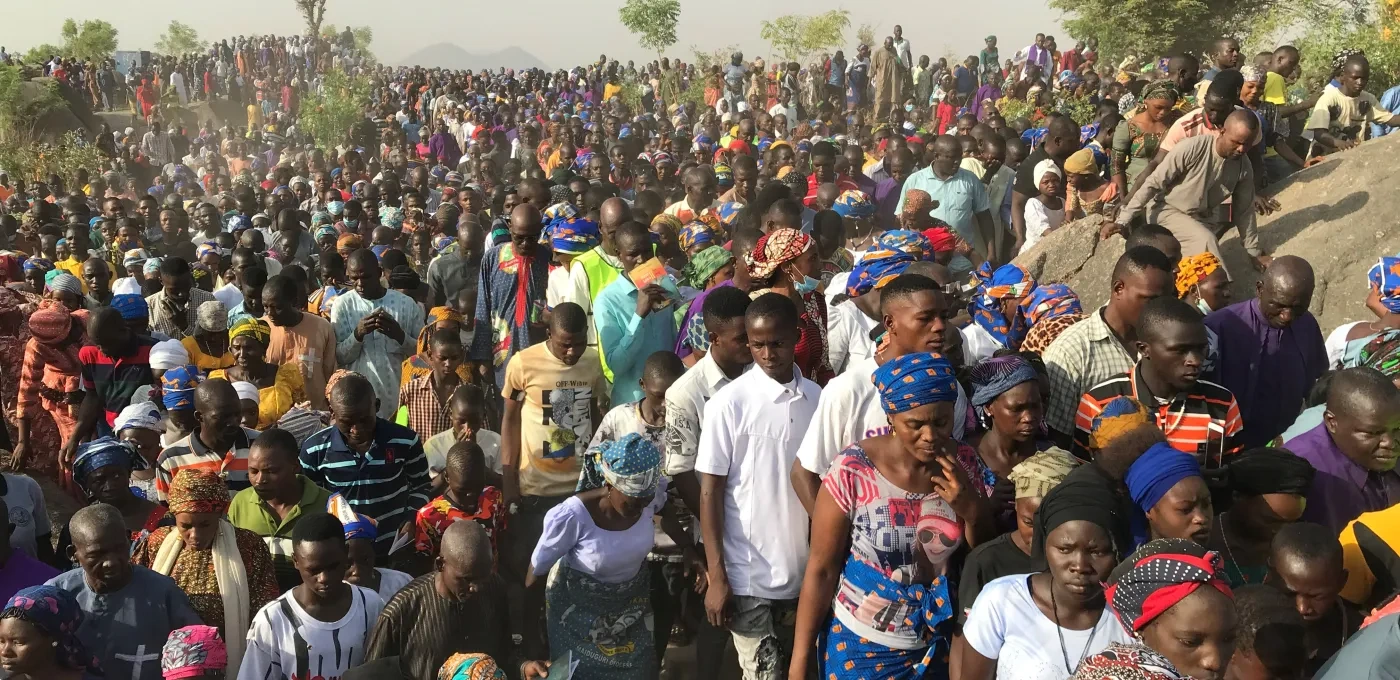 Annual Stations of the Cross with Bishop Oliver Dashe Doeme at the Holy Mountain of the Cross pilgrimage Centre, Whuabazhi