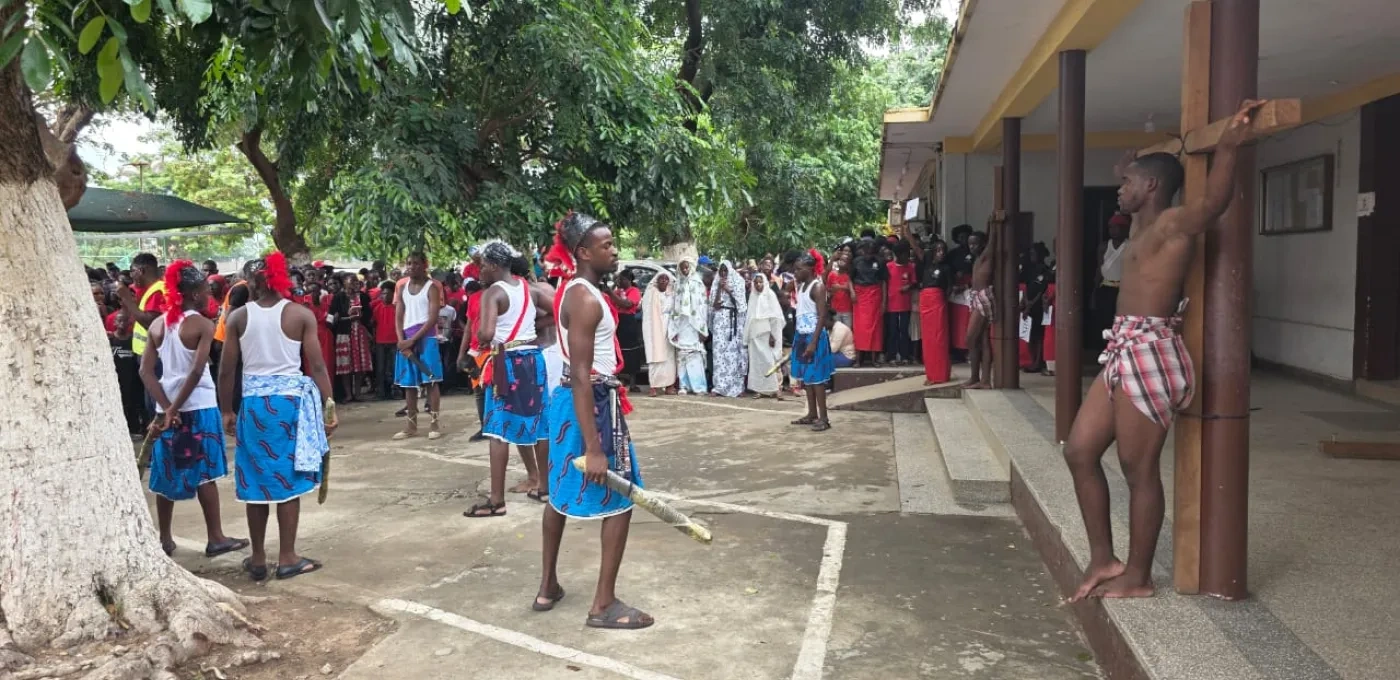 A celebration of the Way of the Cross at Christ the King parish, in Luanda