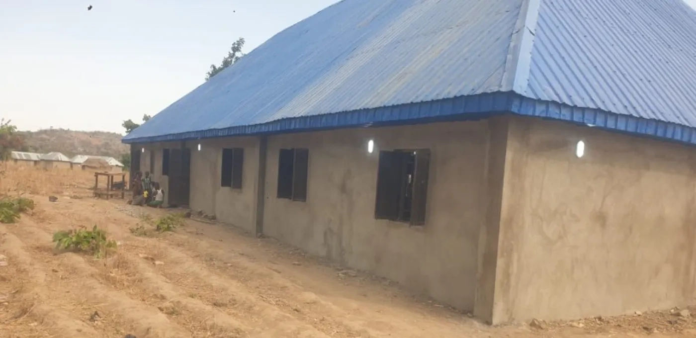 Completed shelter for families left homeless after Adama Duste attack