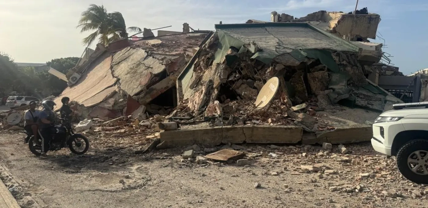 Damage caused by the earthquake in La Guaira, Venezuela 