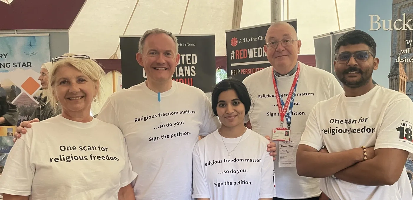 Teresa Kehoe, John Pontifex, Ribqa Navesh, Deacon Tim Anthony