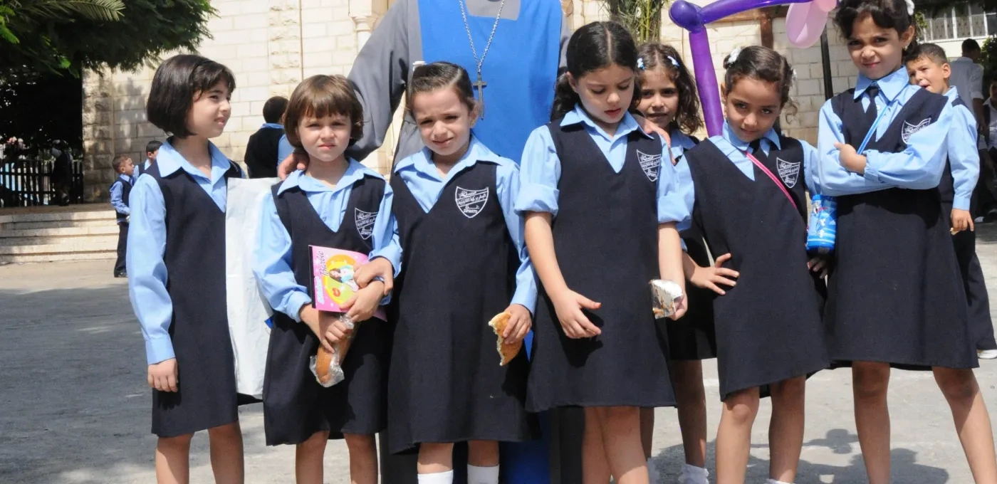File picture of children at Holy Family School, Gaza.