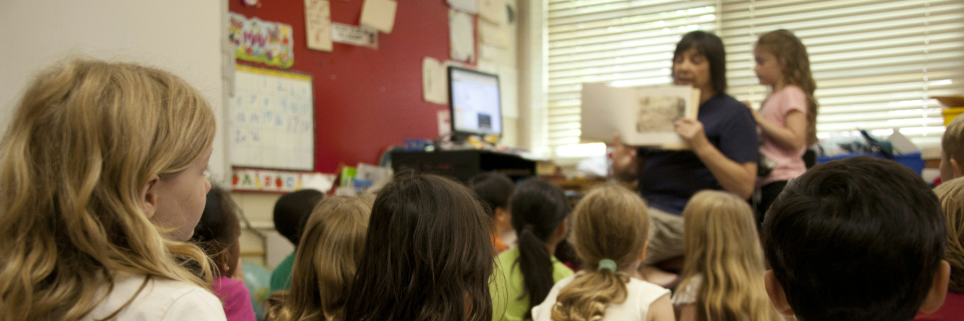 Primary school children in a classroom
