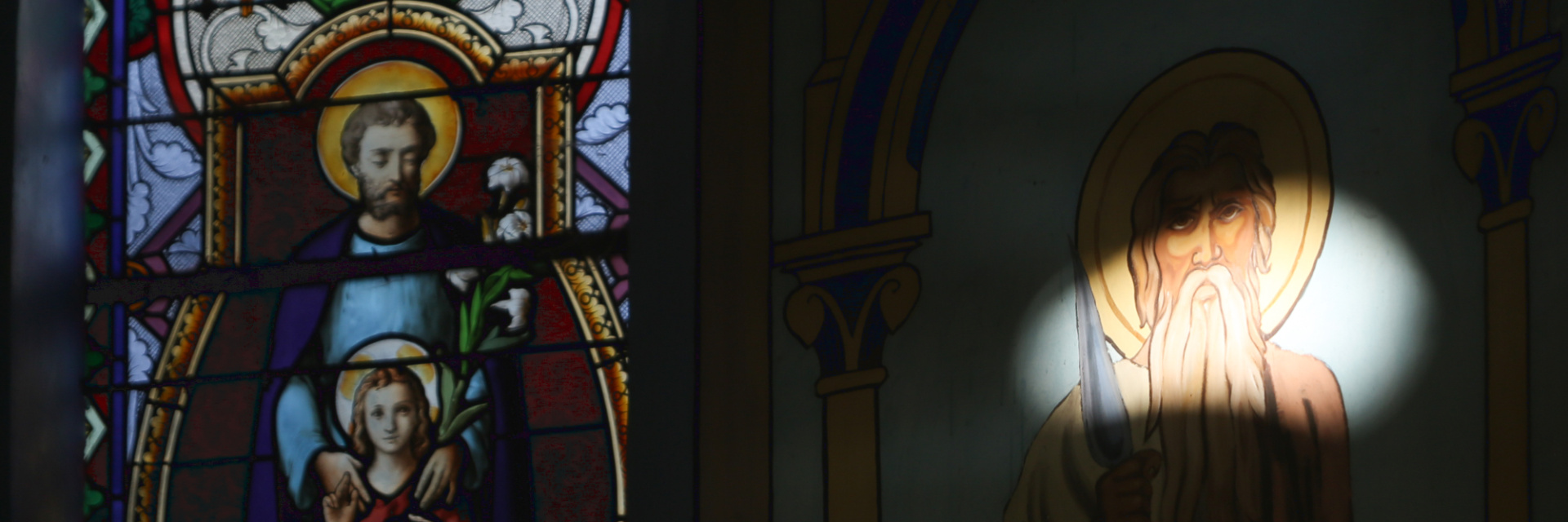 Stained glass window in a Church