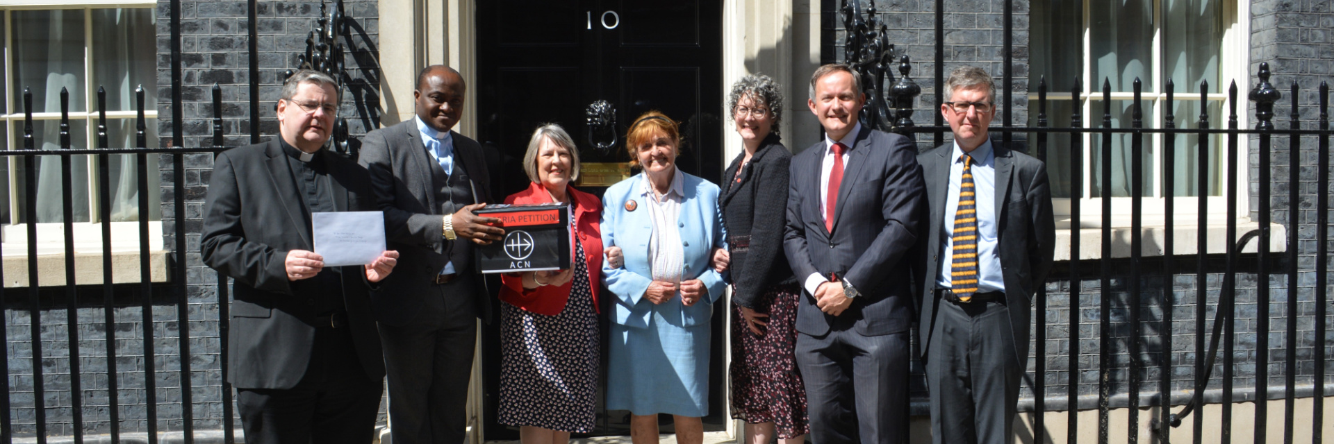 ACN team outside Downing Street