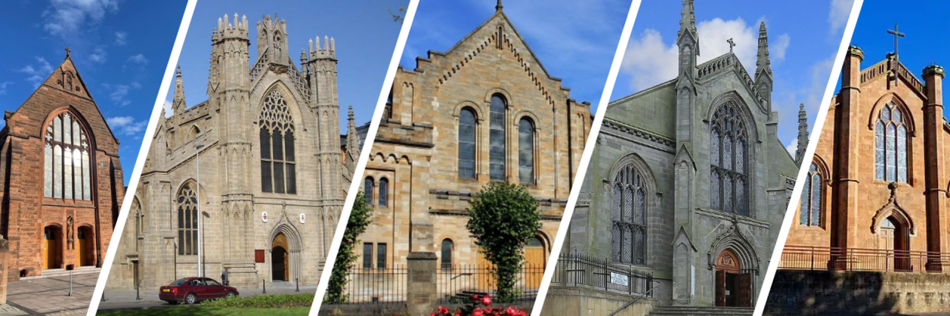 Images of all churches where #RedWednesday Mass will be held in Scotland