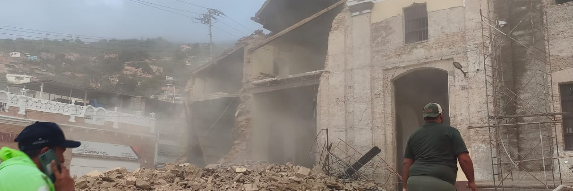 Church of San Sebastian de Maiquetia in La Guaira after the earthquake