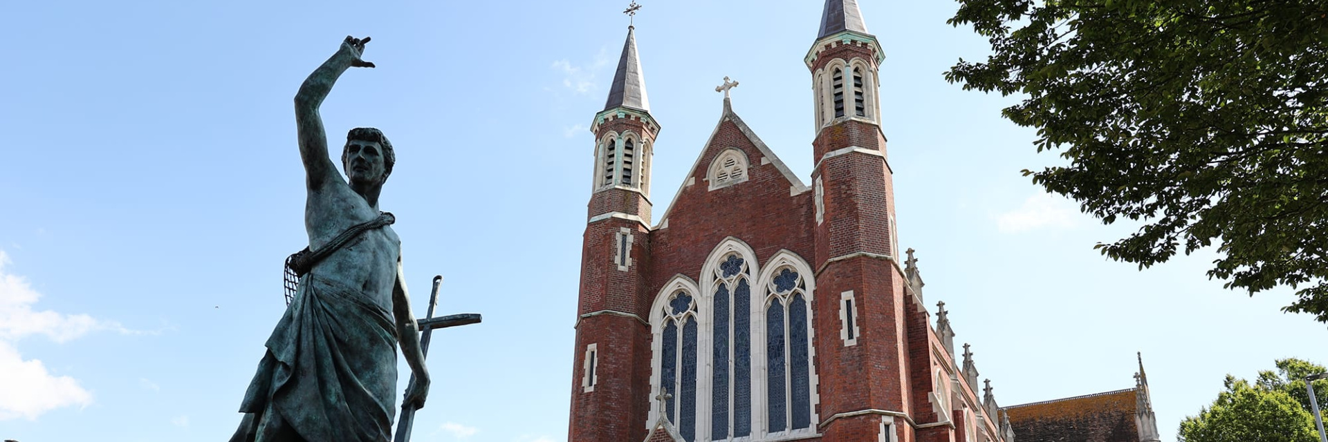 An image of the front of St John's Catholic Cathedral in Portsmouth