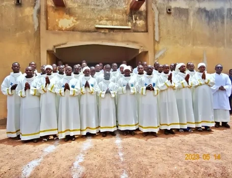 A group of new catechists celebrate completing their training