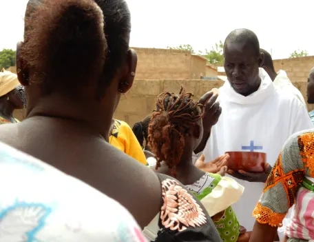 Catechist Mathieu Sawadogo serving a community in Burkina Faso