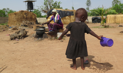 Mother and child in IDP Camp for Christians in Burkino Faso