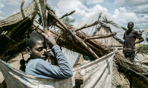 Child in IDP camp in Cabo Delgado