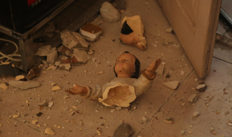 church Damage caused by the earthquake in the Mandalay Archdiocese, Burma 