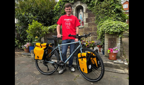 Andrew Foote with his bicycle