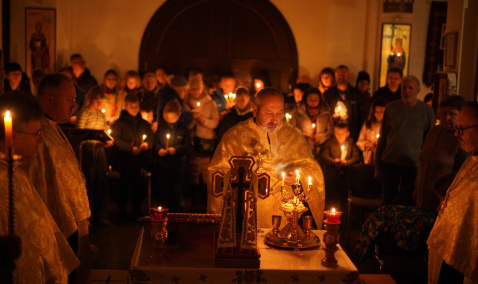 Mass at the Seminary of the Three Holy Hierarchs in Knyazhychi, Kyiv 