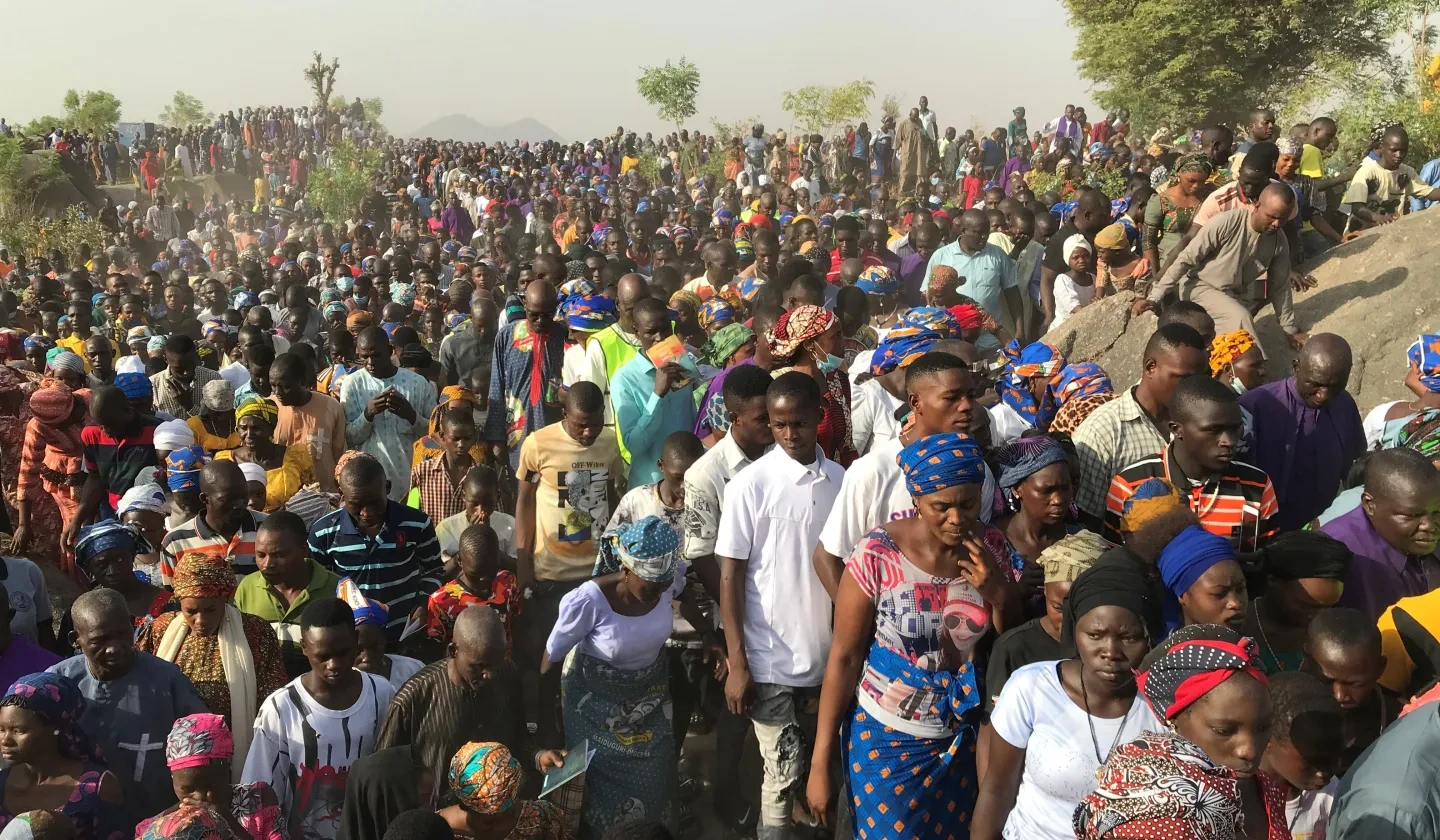 Annual Stations of the Cross with Bishop Oliver Dashe Doeme at the Holy Mountain of the Cross pilgrimage Centre, Whuabazhi