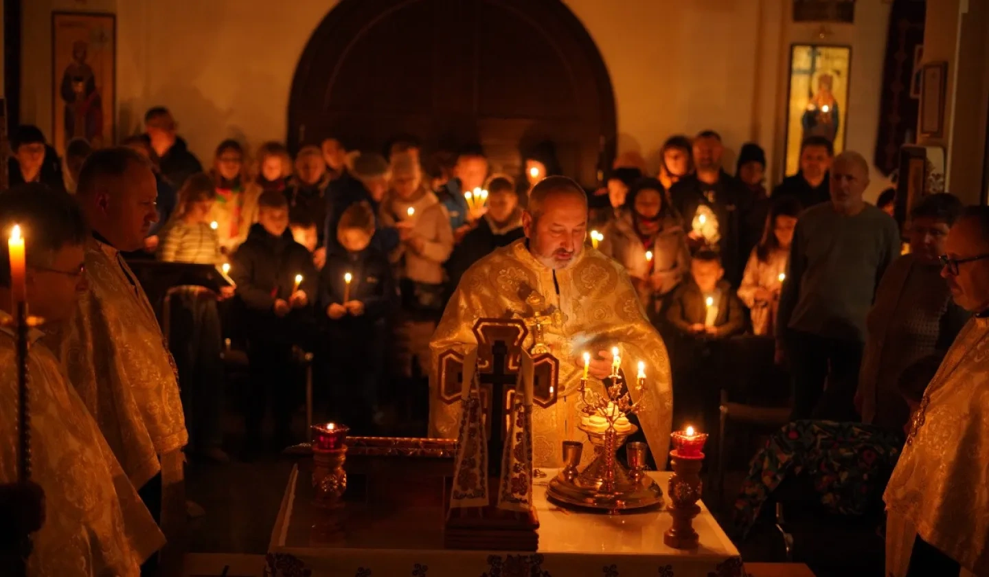 Mass at the Seminary of the Three Holy Hierarchs in Knyazhychi, Kyiv 