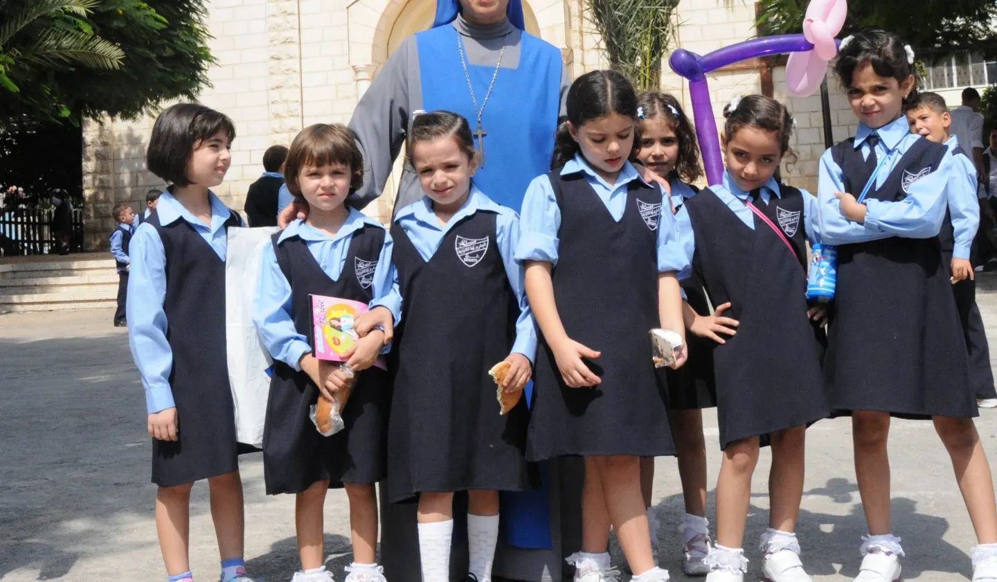 File picture of children at Holy Family School, Gaza.