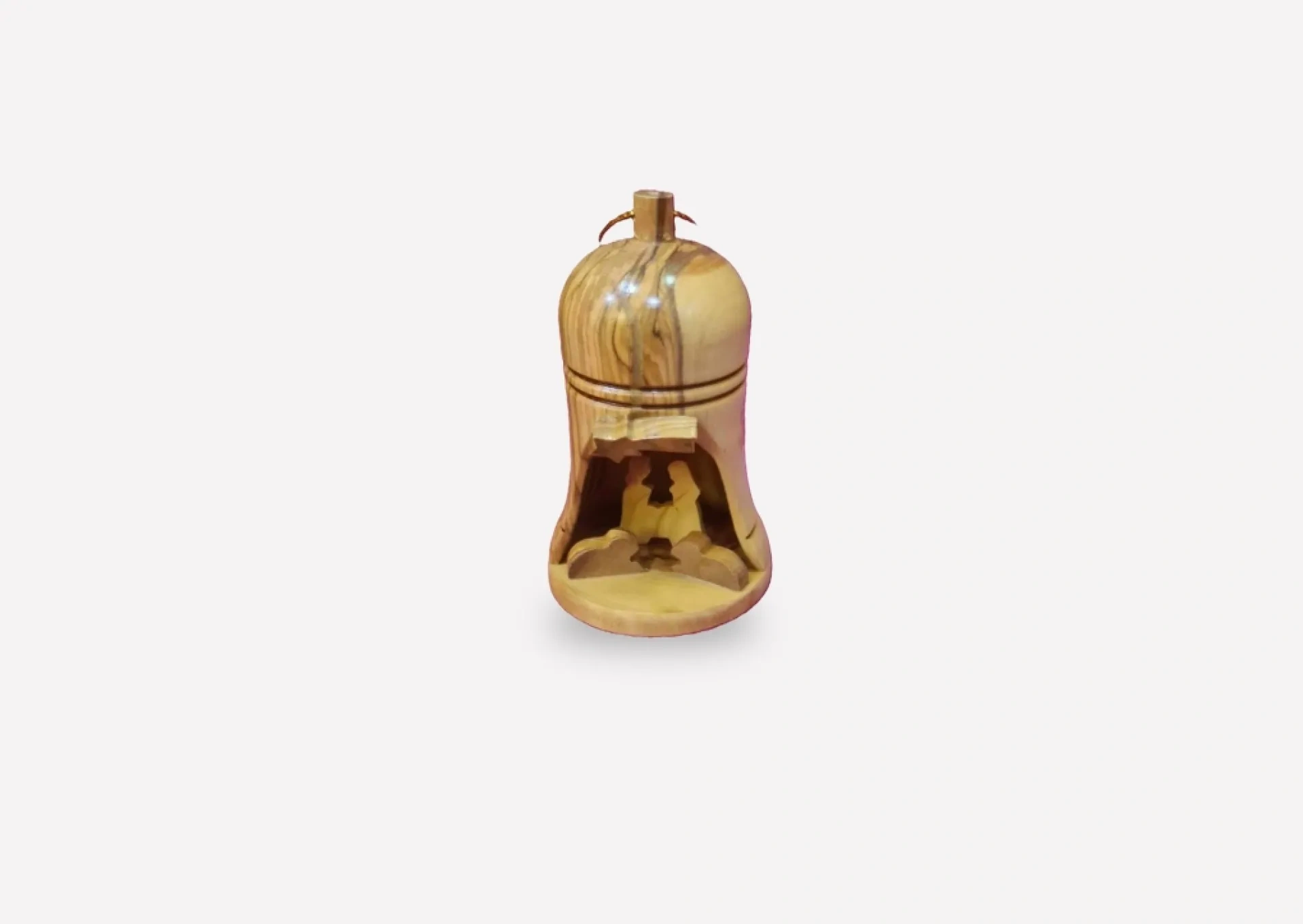 Holy Land Olive Wood Bell Decoration