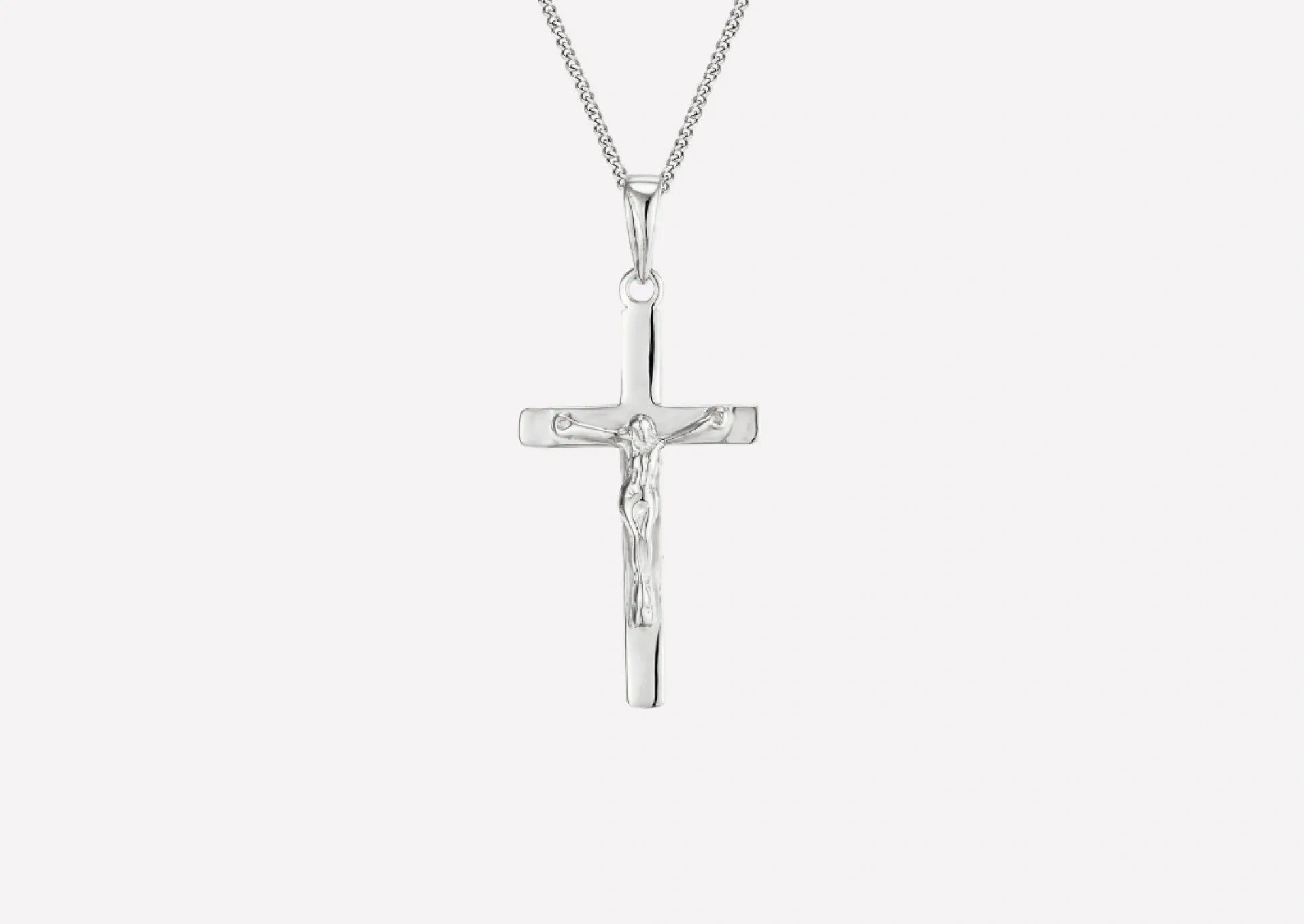Highly Polished Sterling Silver Crucifix