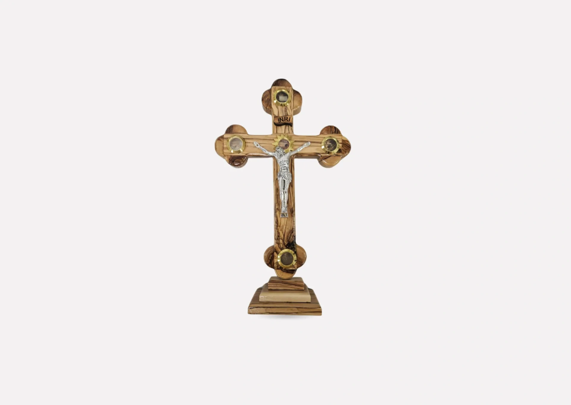 Holy Land Olive Wood Standing Crucifix