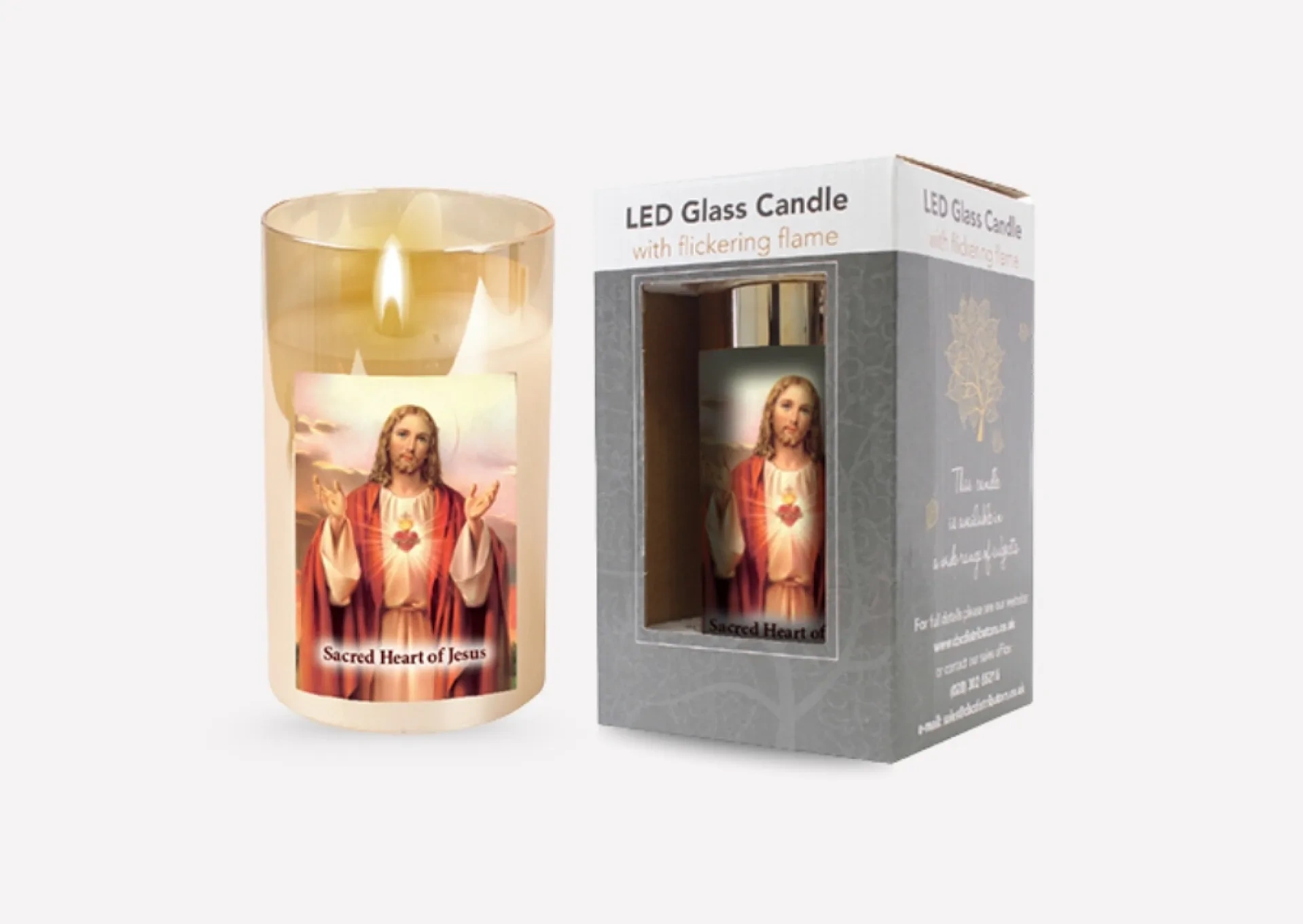 Sacred Heart of Jesus LED Candle
