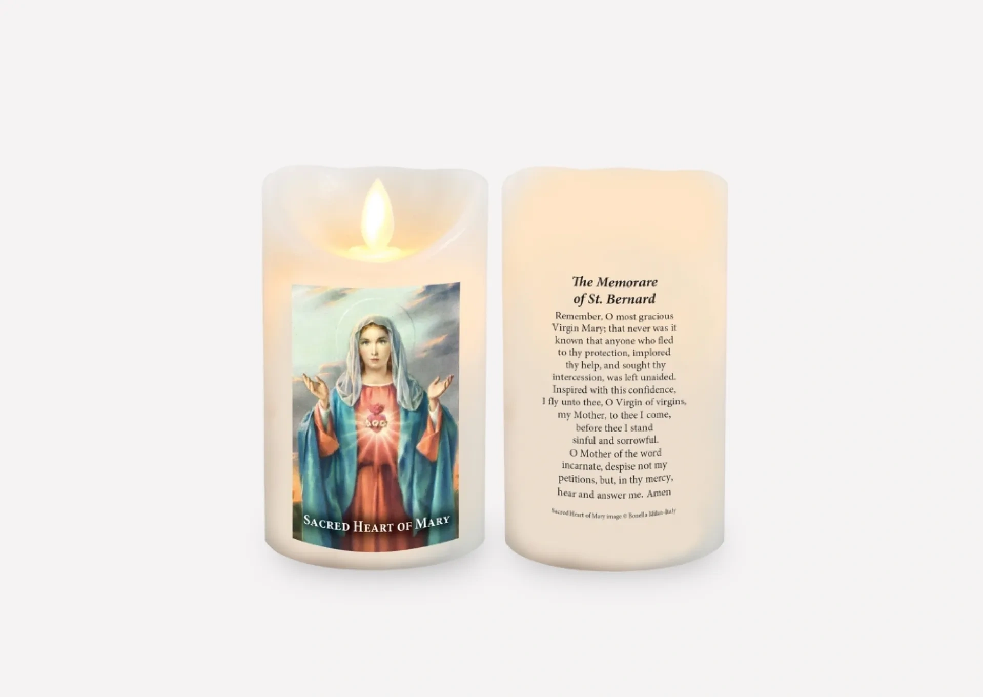 Sacred Heart of Mary LED Candle