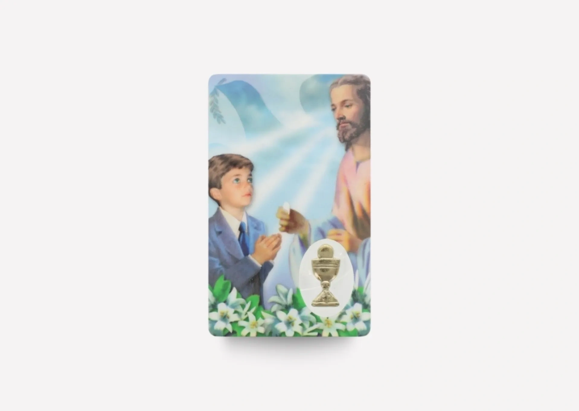 Boy's Keepsake First Communion Prayer Card