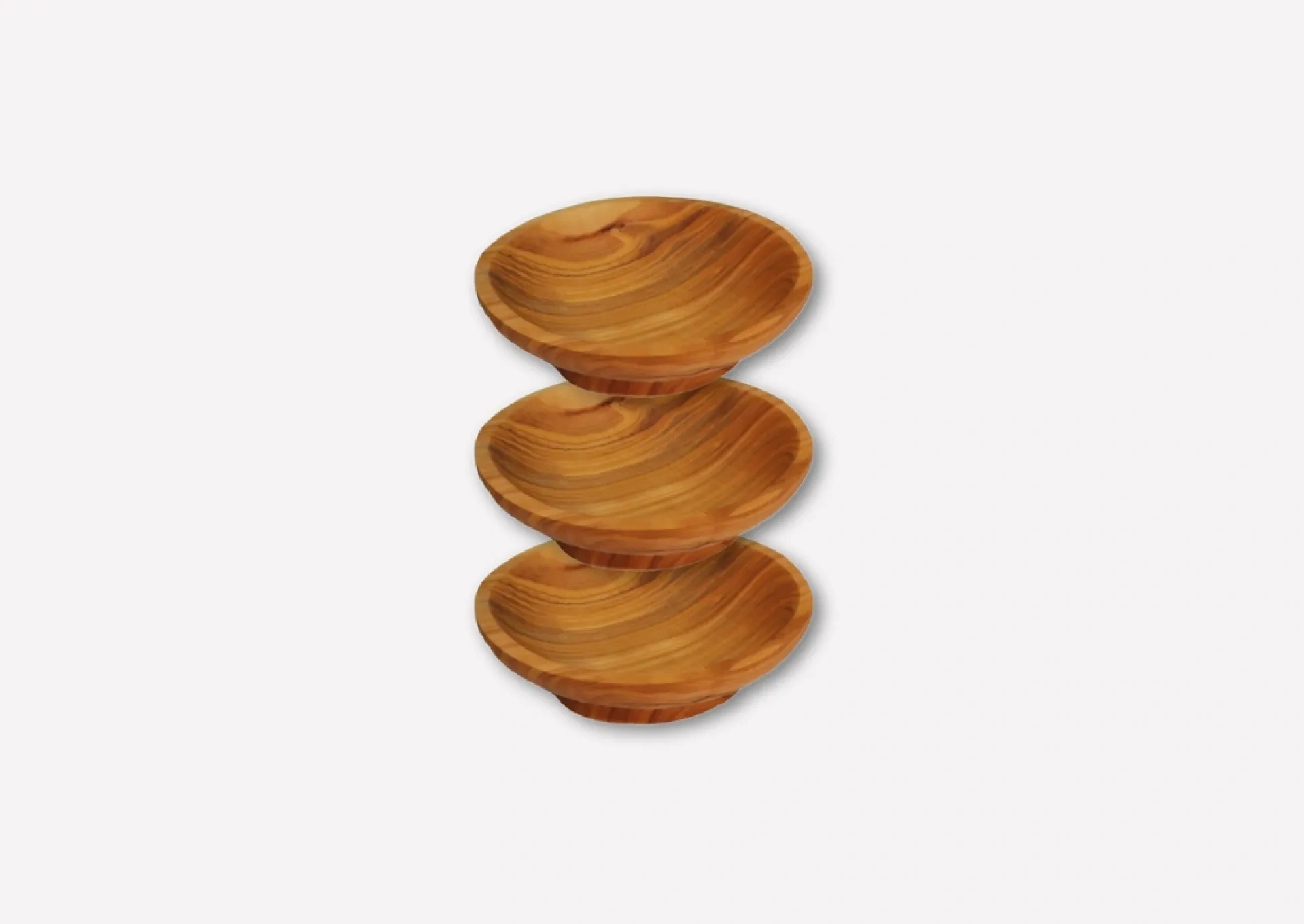 Olive Wood Bowls - Set of 3